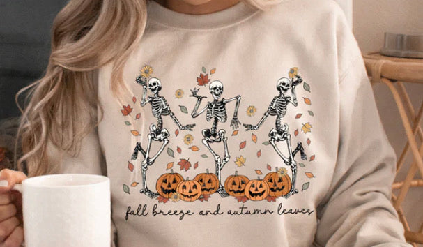 Fall leaves autumn breeze sweater