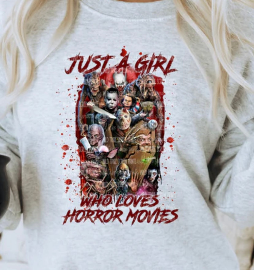 Just a girl who loves horror movies sweater
