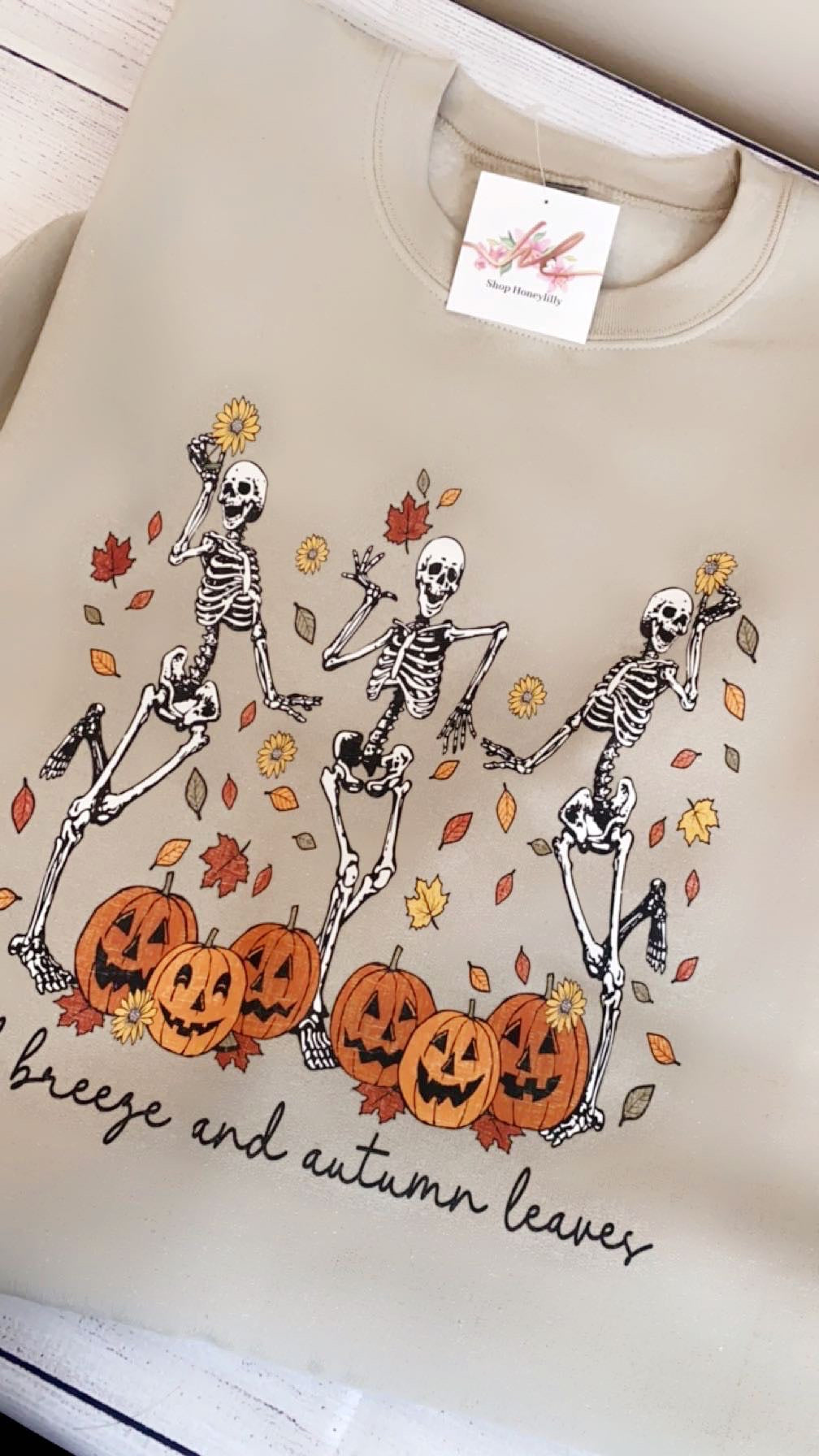 Fall leaves autumn breeze sweater
